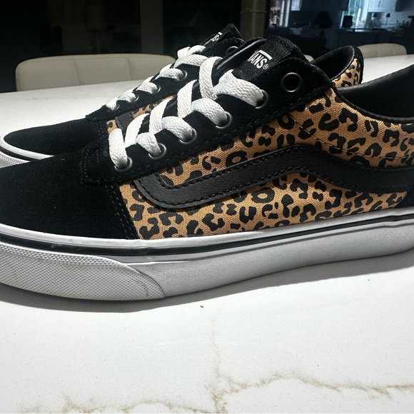 Vans Black and Leopard Pattern Sneakers - Picture 4 of 7